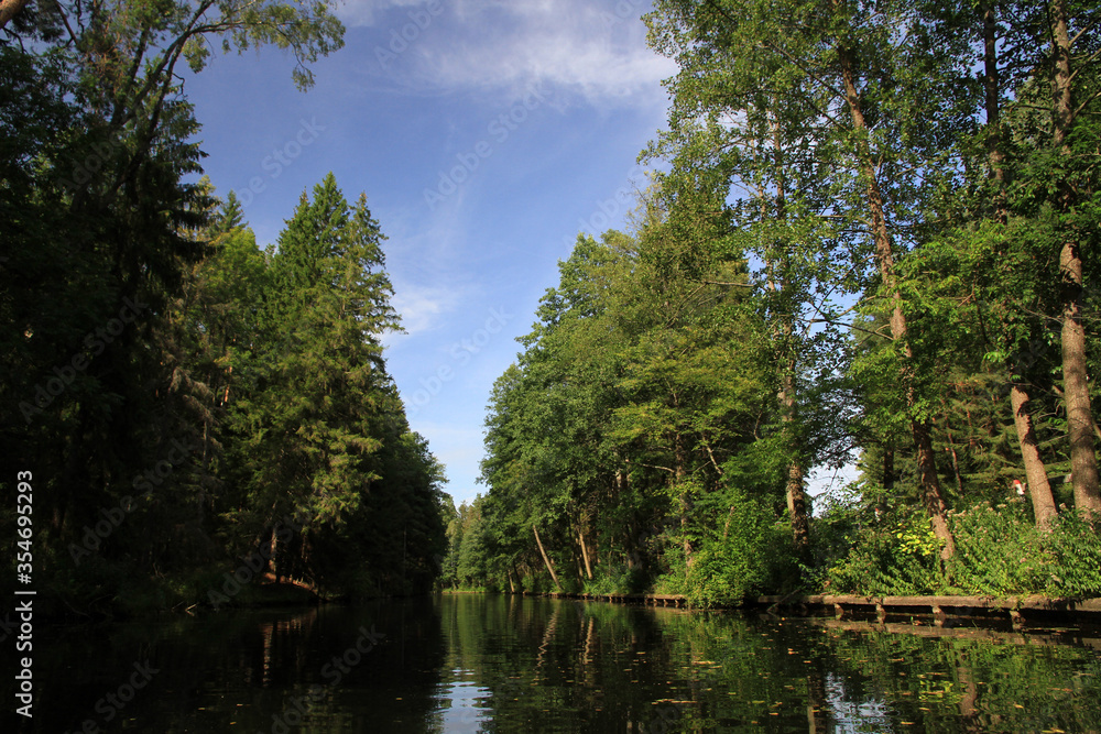 Augustow Canal, Augustow Primeval Forest, Suwalki Region in Poland