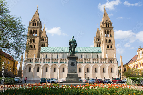 Εκτύπωση καμβά Peter and Paul Basilica in Pecs on sunny day, Hungary