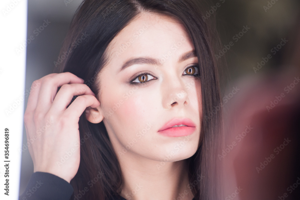 Portrait of beautiful young woman with makeup Portrait of beautiful young woman with makeup