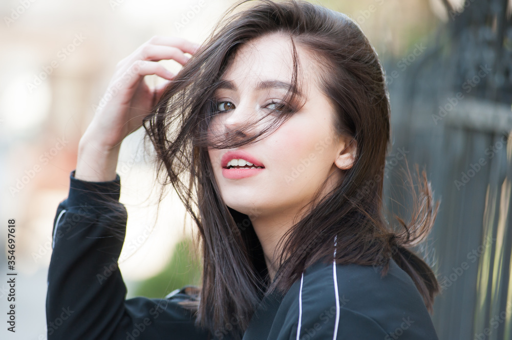 Portrait of beautiful young woman with makeup Portrait of beautiful young woman with makeup
