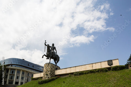View to Monument of King Erekle II in Telavi. Kakheti region. Georgia