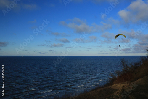 Paraglider in Jastrzebia Gora, Baltic Sea, Poland
