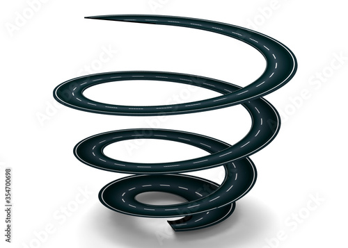 Climb the road to success - 3D