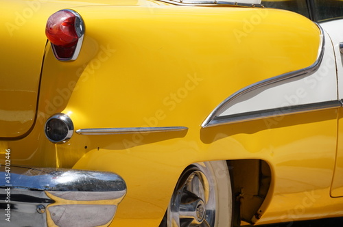 Classic car in yellow