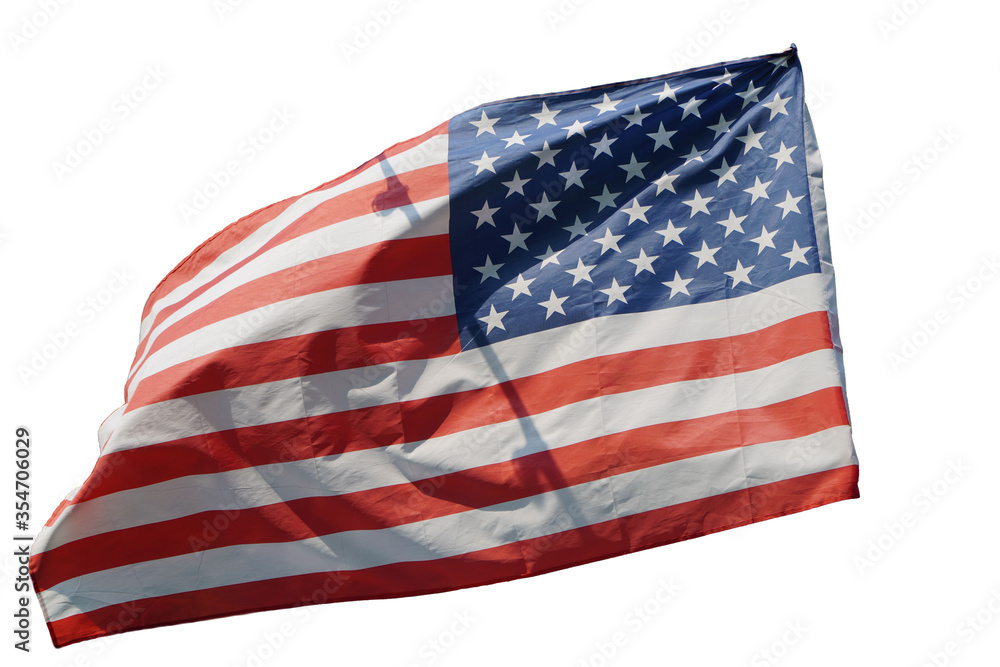 Obraz premium american flag on a white background