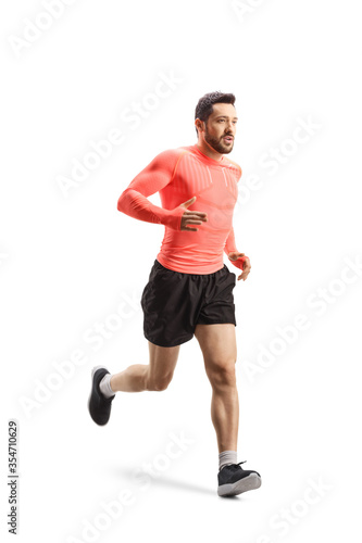 Full length shot of a man jogging
