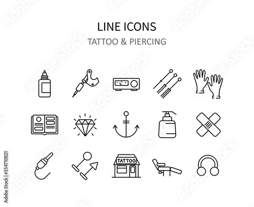 Transport line icons. Trip symbols for apps or web sites. Vector
