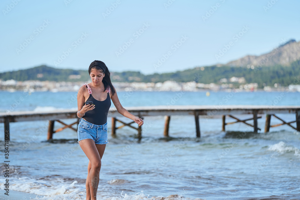 Fototapeta premium Beautiful In Bikini On The Beach