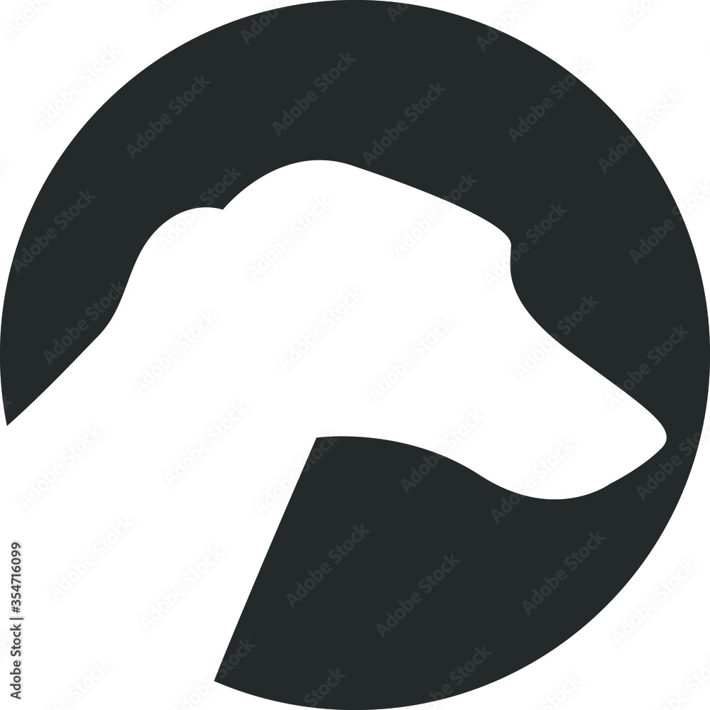 Greyhound Dog Symbol Icon Round Flat Vector Art Design Color Circle Greyhound Dog Symbol Icon Round Flat Vector Art Design Color Circle