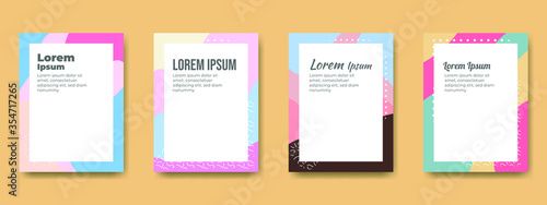 Abstract geometric pattern background for business brochure cover design. Vector flyer template layout design. For business brochure, poster, annual report, leaflet, magazine or book cover.