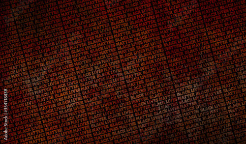 Tableau sur toile A black and red colored Black Lives Matter (BLM) background graphic illustration to raise awareness about racial inequality