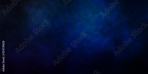 Dark Blue, Yellow vector texture with lines, triangles.