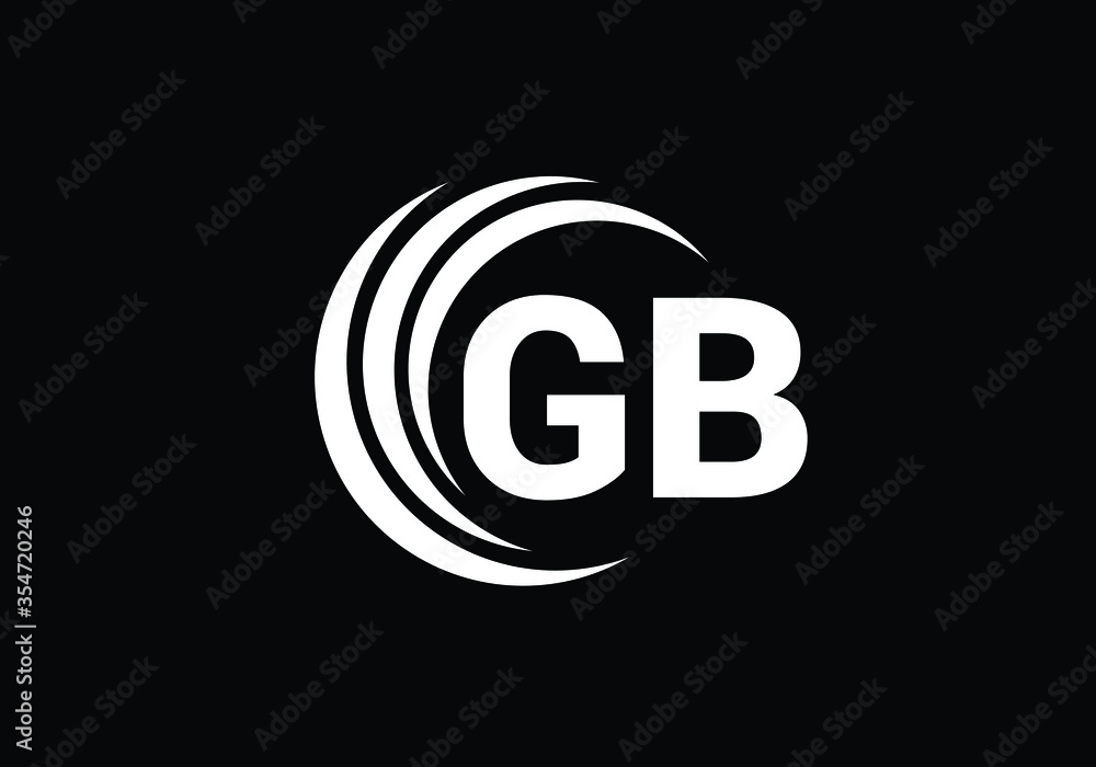 Initial Monogram Letter GB Logo Design Vector Template. GB Letter Logo Design 
