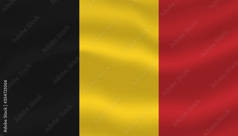 Naklejka premium Flag of Belgium temporarily background template.