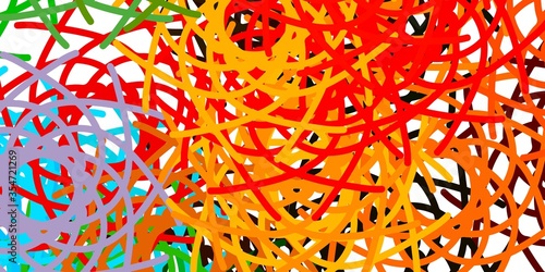 Light Multicolor vector backdrop with chaotic shapes.