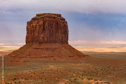 Merrick Butte in Monument Vally Tribal Park at the border of Arizona and Utah