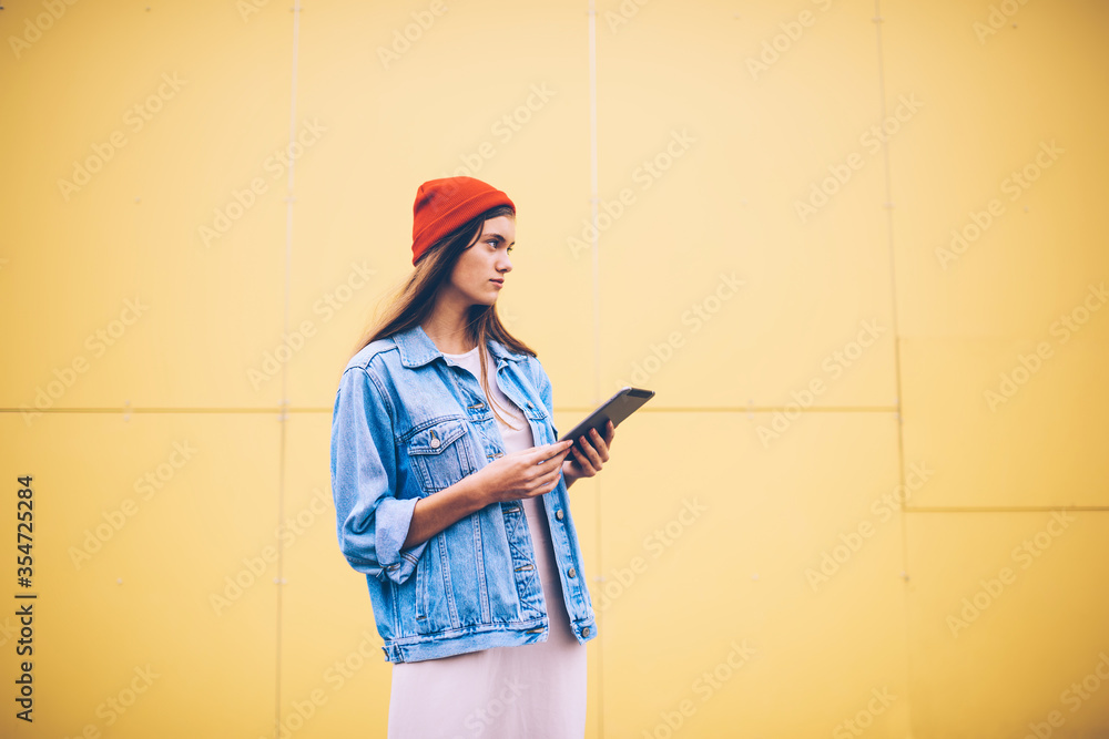 Male and female talking about cool application with new cellular software Male and female talking about cool application with new cellular software