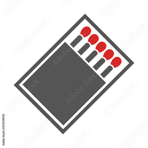 Box of matches design, vector illustration