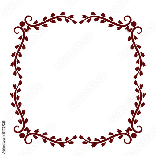 Love ornament. Wedding hearts ornamental  decorative heart border and inlove frame design ornament vector element