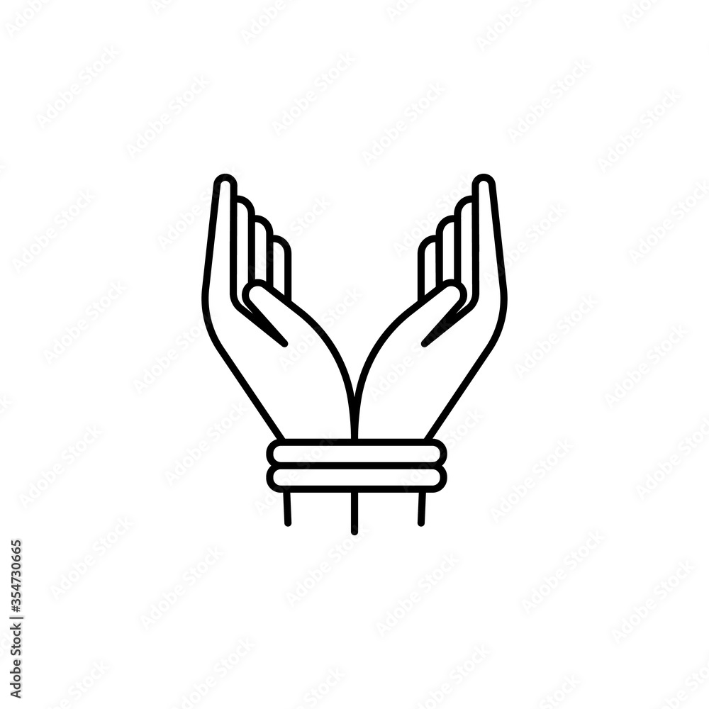 Fototapeta premium torture, sexual abuse line icon. Signs and symbols can be used for web, logo, mobile app, UI, UX