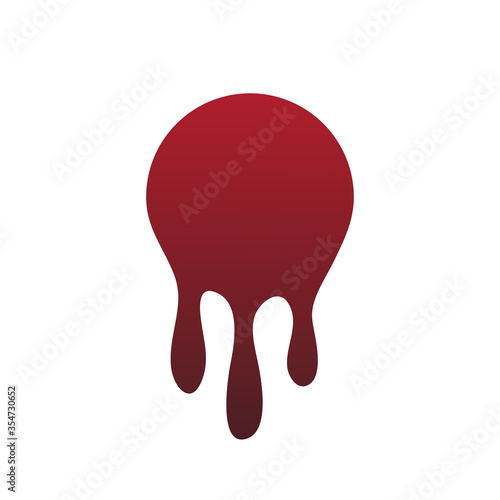 Dripping oil blob. Drip drop paint or sauce stain drip. Black drippings sauces current round spots, ink paint leak or liquid chocolate vector isolated icon