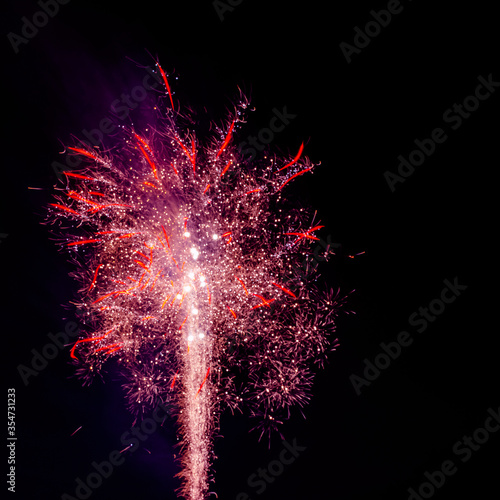 Fireworks display night in London  United Kingdom