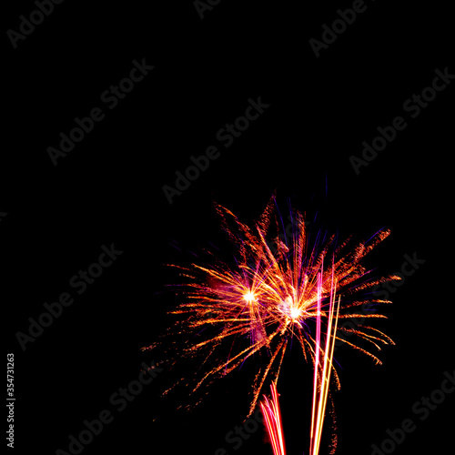Fireworks display night in London  United Kingdom