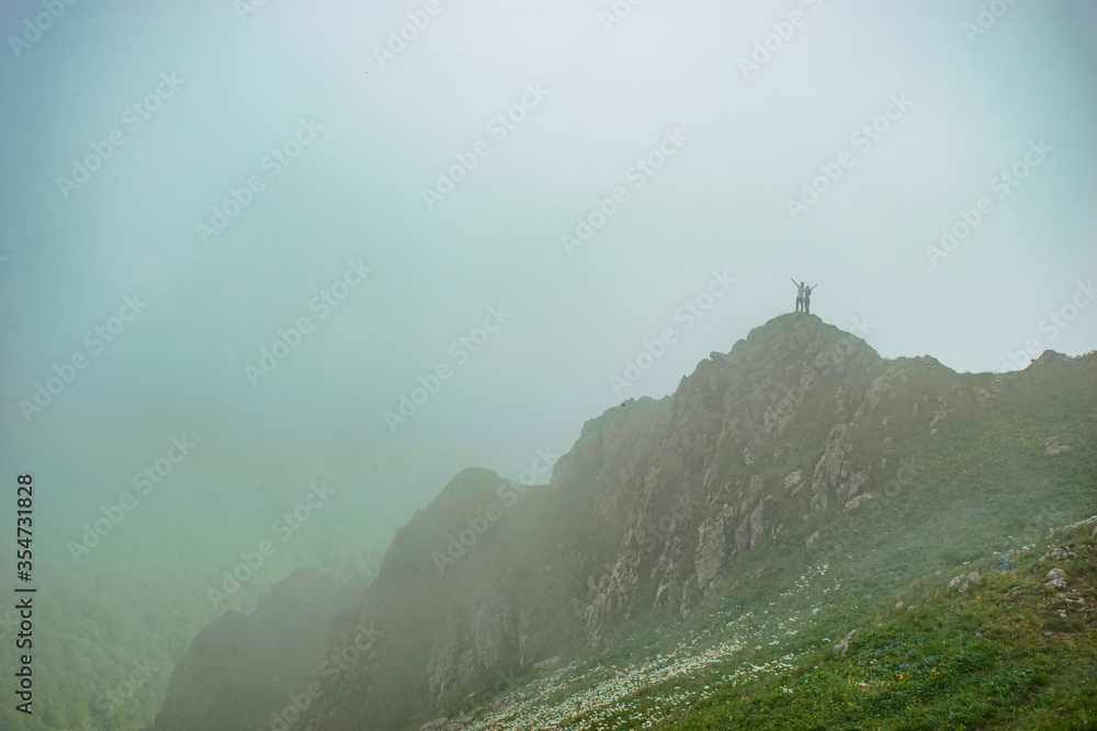 Fototapeta premium mountain landscape with fog