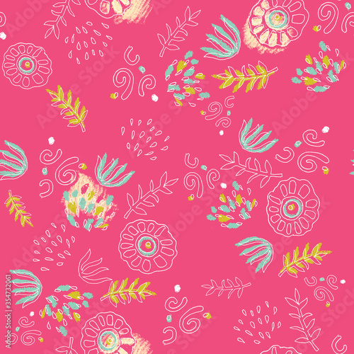  cute bright minimalistic floral pattern