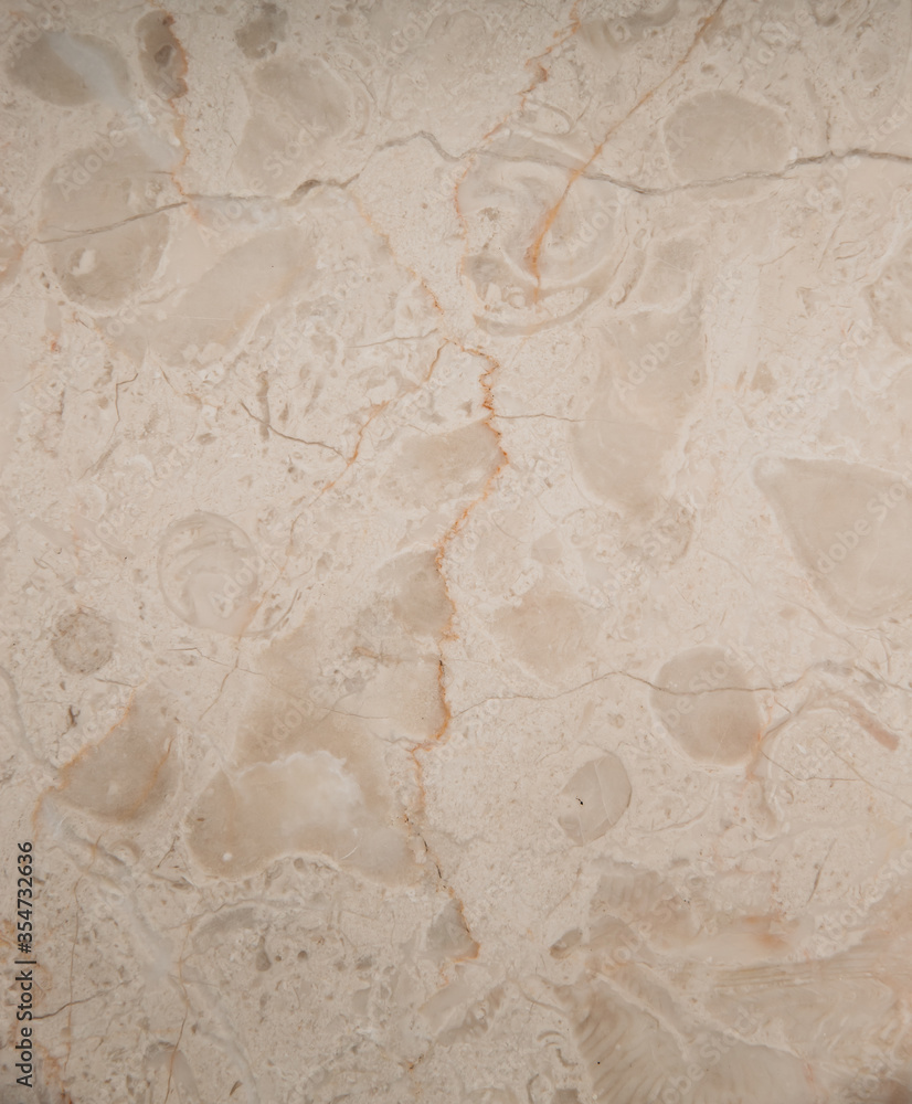 Obraz premium Beige marble with dark veins.