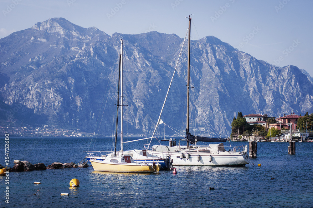 Yachts on Lake Garda Italy
