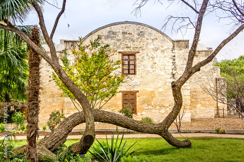 Schilderij op canvas Backside of the Alamo in San Antonio, Texas