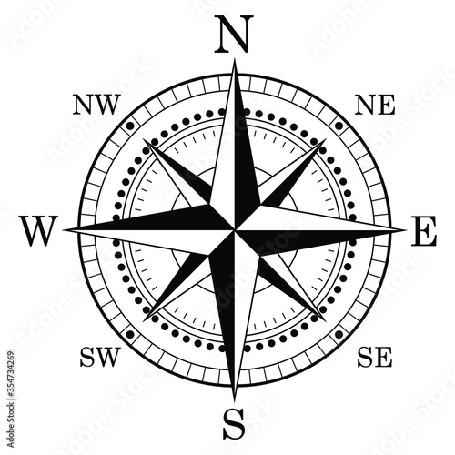 Compass Rose Travel. Star Wind Vector Cut File Illustration. Design Art Vector. photo