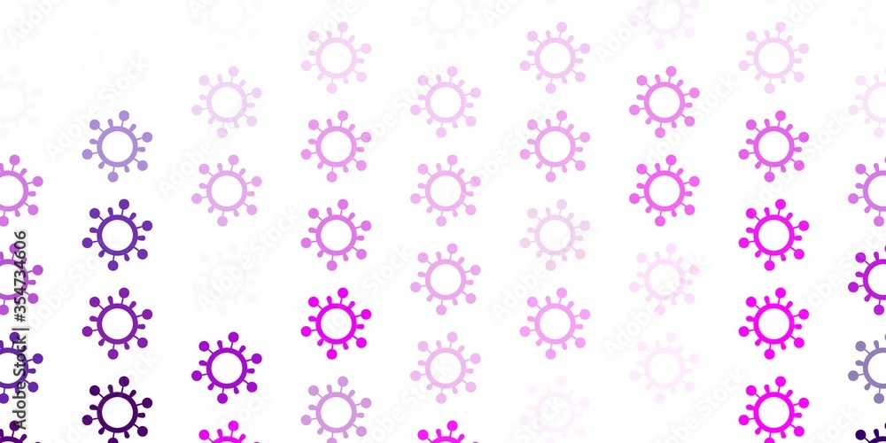 Light Pink vector background with covid-19 symbols. Light Pink vector background with covid-19 symbols.