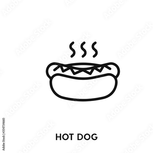 hot dog icon vector. hot dog icon vector symbol illustration. Modern simple vector icon for your design. Hotdog icon vector	