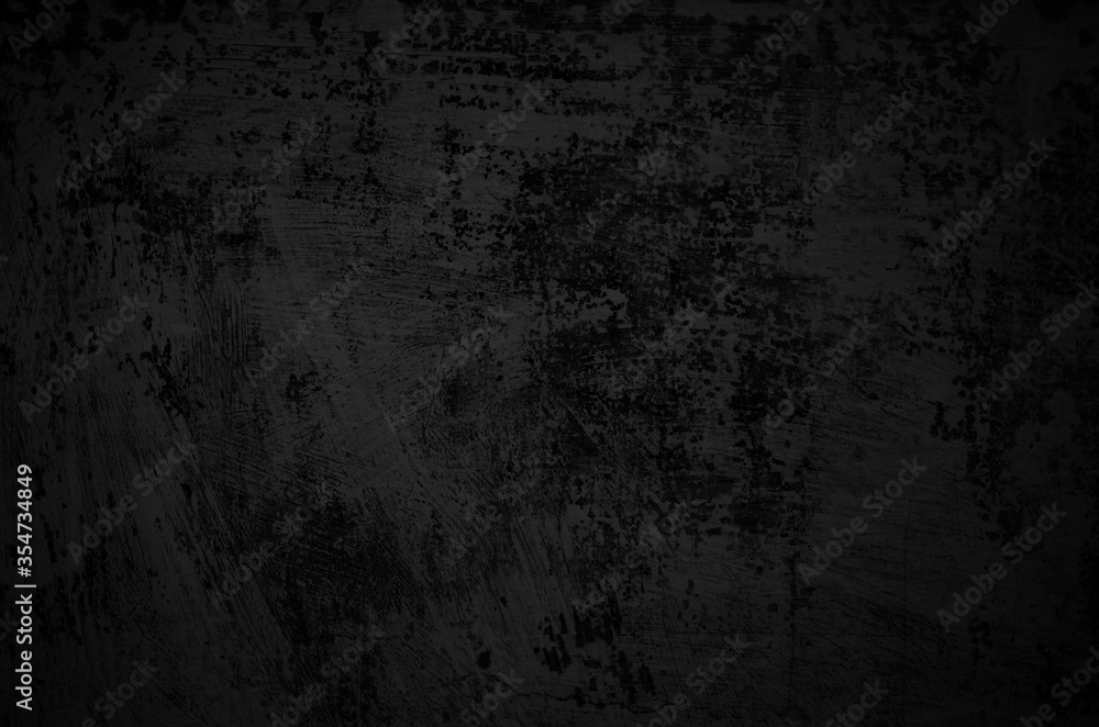 Fototapeta premium Black wall texture rough background dark.