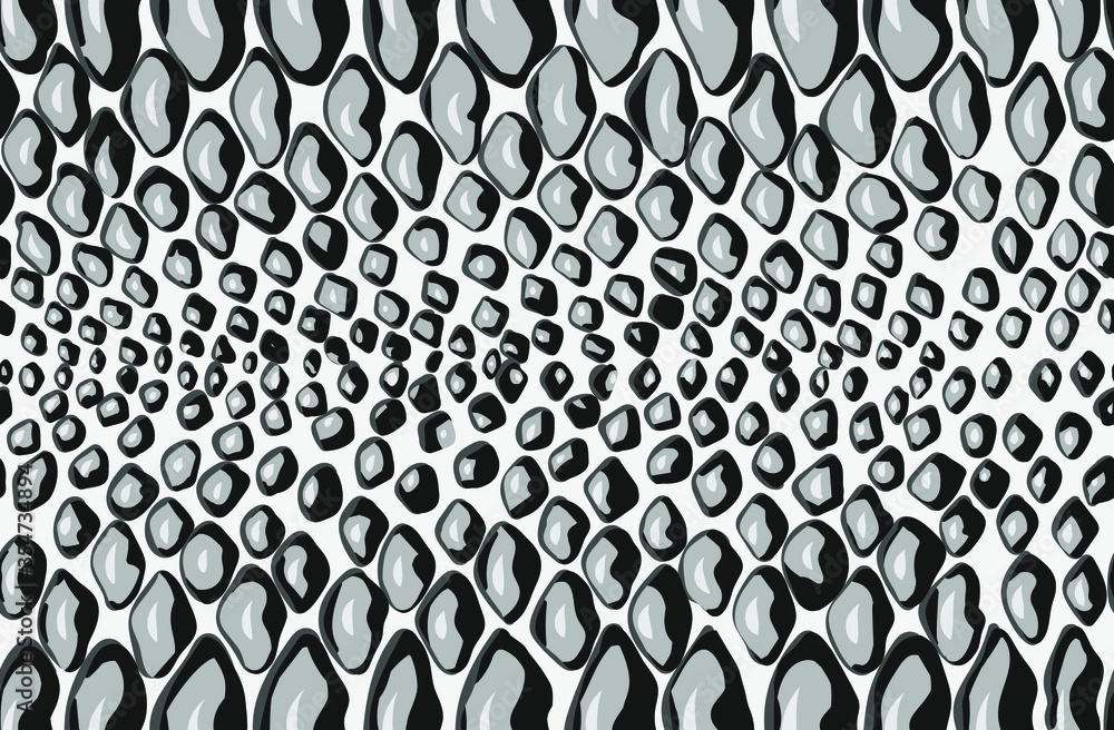Snake skin seamless pattern. Vector illustration. Stock Vector
