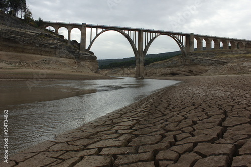 Entrepeñas Swamp in Pareja and Sacedón (Guadalajara). Drought in Spain.