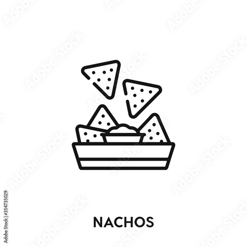 nachos vector icon. mexican food sign symbol. Modern simple icon element for your design. appetizer and chips vector icon	