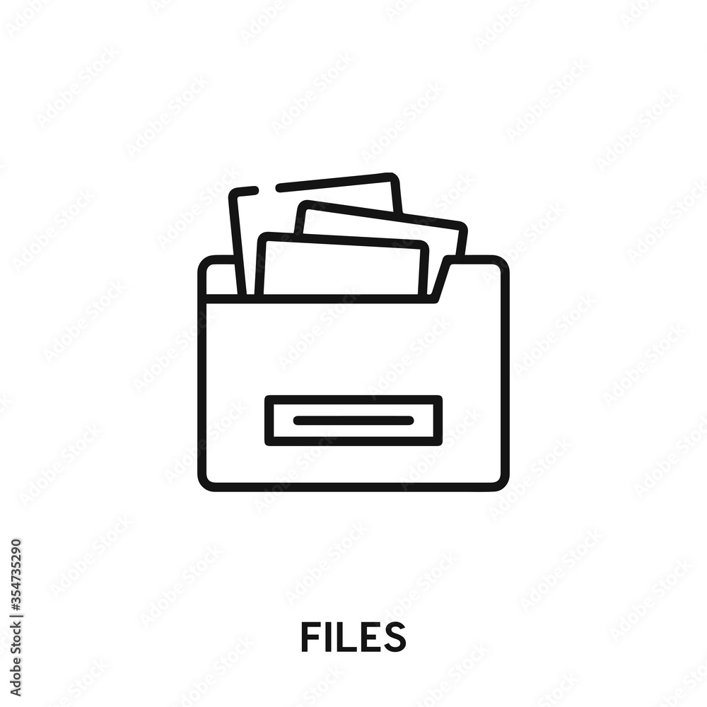 files icon vector. files sign symbol