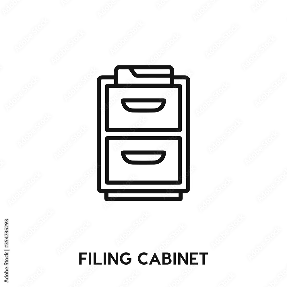 filing cabinet icon vector. filing cabinet sign symbol filing cabinet icon vector. filing cabinet sign symbol