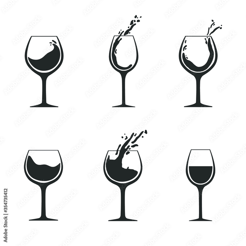 Set of elements for winery label. Grape, bottle,glasses. Vector illustration. Set of elements for winery label. Grape, bottle,glasses. Vector illustration.