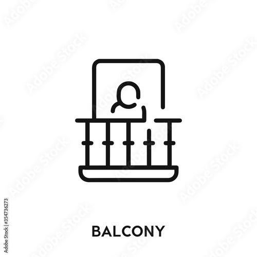 balcony icon vector. apartment icon vector symbol illustration. Modern simple vector icon for your design. balcony icon vector	