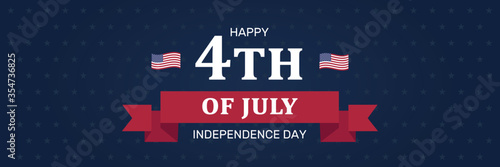 Independence day USA banner template. 4th of July celebration concept