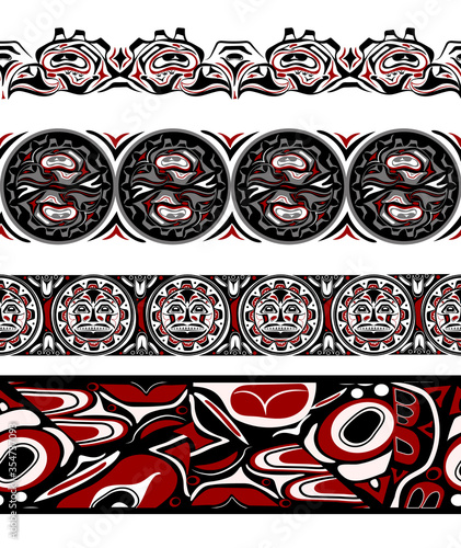 abstract background native north american set