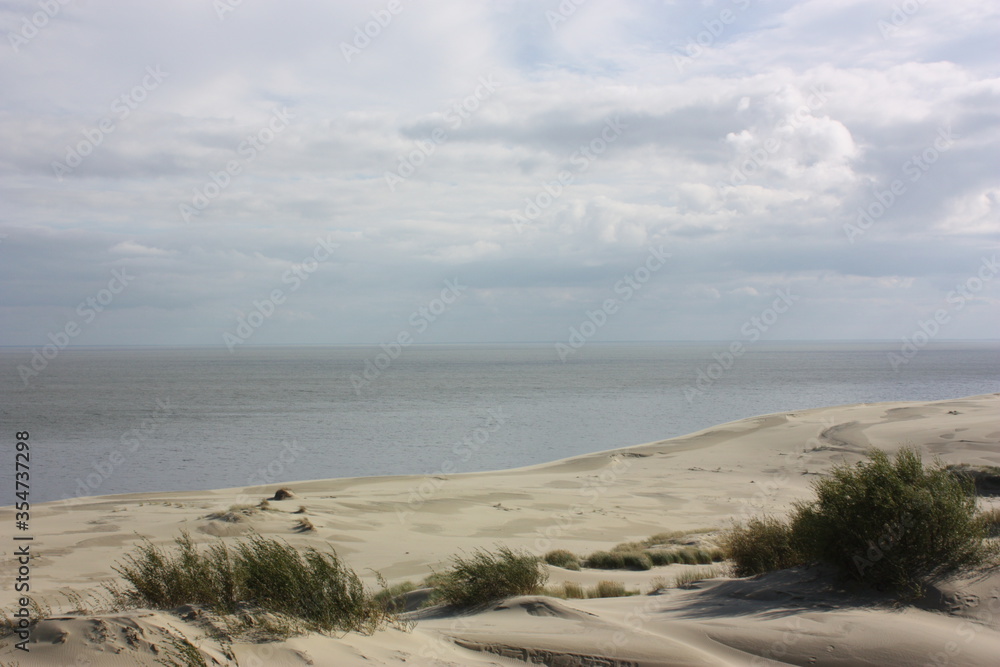 sand dunes and sea sand dunes and sea