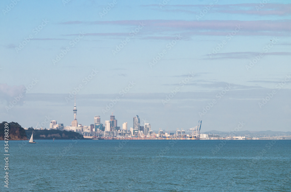 Auckland New Zealand Skyline in Summer during the Day