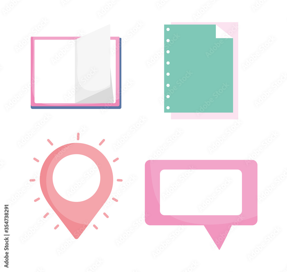 online education, book location pointer and talk bubble, website and mobile training courses online education, book location pointer and talk bubble, website and mobile training courses