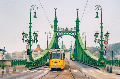 Freedom bridge in Budapest