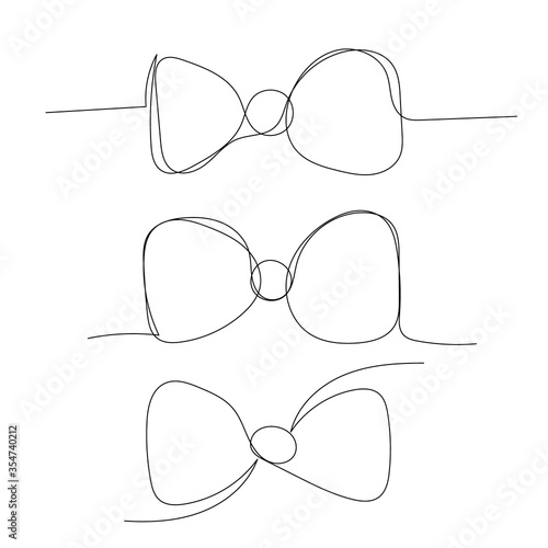 bow tie continuous line pattern